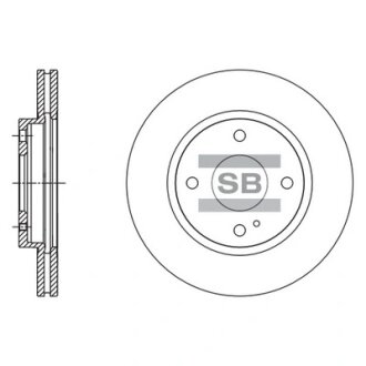 Диск гальмівний FORD FIESTA (SANGSIN) Hi-Q (SANGSIN) SD5306