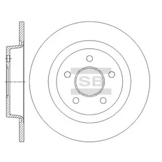 Диск гальмівний (кратно 2) задній Ford Focus II DA (04-) (D=279.9mm)  HI-Q Hi-Q (SANGSIN) SD5309