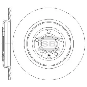 Диск гальмівний (кратно 2) задній Ford Explorer (11-) (D=330.0mm) HI-Q Hi-Q (SANGSIN) SD5319