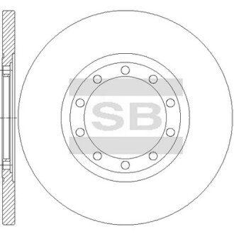 Диск гальмівний (кратно 2) задній Ford Transit (06-) (D=280.0mm) HI-Q Hi-Q (SANGSIN) SD5345