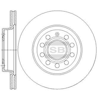 Диск тормозной (кратно 2) передний (вентилируемый) Audi A3 (03-) (D=279.9mm) Hi-Q (SANGSIN) SD5404