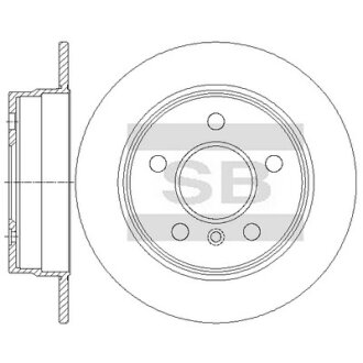 Диск гальмівний (кратно 2) задній MB A-CLASS W169 (05-) (D=258.0mm) HI-Q Hi-Q (SANGSIN) SD5425