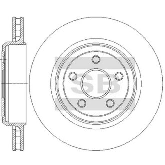 Диск тормозной (кратно 2) задний (вентилируемый) Jeep Grand Cherokee IV (D=350.0 Hi-Q (SANGSIN) SD5548