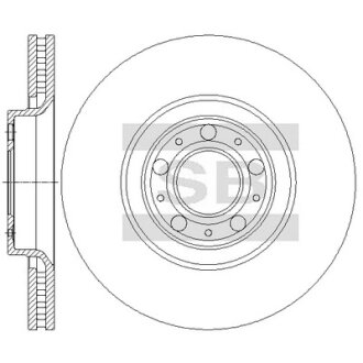 Диск тормозной (кратно 2) передний (вентилируемый) Volvo S60 (-10) (D=315.7mm) Hi-Q (SANGSIN) SD6105