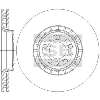 Диск гальмівний (кратно 2) передній (вентильований) Volvo XC90 (13-) (D=335.8mm) HI-Q Hi-Q (SANGSIN) SD6106