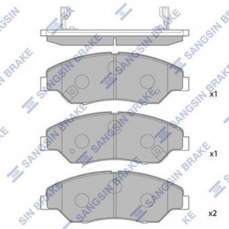 Колодка гальм. KIA SPORTAGE 2.0I, 2.0TD 99-02 передн. (SangSin) Hi-Q (SANGSIN) SP1118