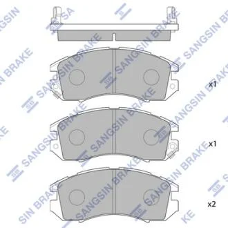 Колодка тормозная перед. SUBARU IMPREZA 92-,LEGACY 89-* Hi-Q (SANGSIN) SP1120