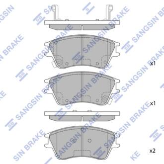 Колодки AVANTE, ELANTRA, LANTRA передние (Hi-Q) Hi-Q (SANGSIN) SP1147