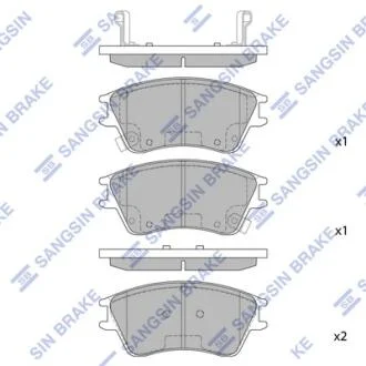 Колодки AVANTE, ELANTRA, LANTRA передние (Hi-Q) Hi-Q (SANGSIN) SP1147