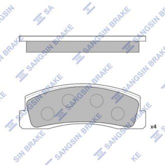 Колодки Нива Шевроле передние (Hi-Q) Hi-Q (SANGSIN) SP1168