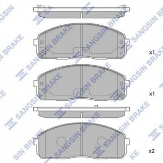 Колодки тормозные передние 58101-4FA10 SANGSIN Hi-Q (SANGSIN) SP1174