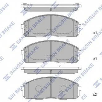Колодки тормозные передние 58101-4FA10 SANGSIN Hi-Q (SANGSIN) SP1174