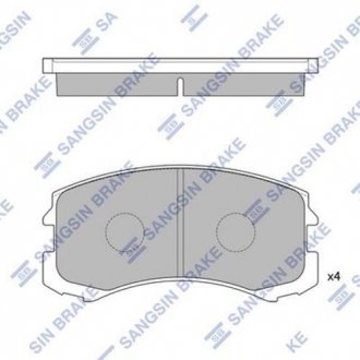 Колодка гальм. MITSUBISHI LANCER (CS) 1.3, 1.6, 2.0 02- передн. (SangSin) Hi-Q (SANGSIN) SP1255