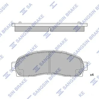 Колодки гальмівні передні Ford Explorer (-06), Pontiac Torrent (06-)  HI-Q Hi-Q (SANGSIN) SP1369
