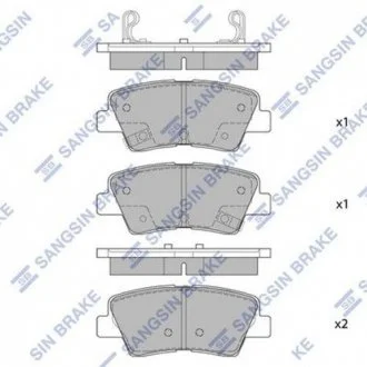 Колодки задие дисковые Accent (11-) 58302-1RA30 Hi-Q (SANGSIN) SP1401