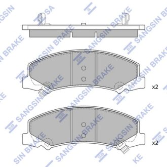 Колодки гальмівні передні Cadillac DTS (06-), Chevrolet Impala (06-) HI-Q Hi-Q (SANGSIN) SP1443