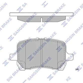 Колодки гальмівні передні Chevrolet Malibu (-08), Cobalt (-08)  HI-Q Hi-Q (SANGSIN) SP1444