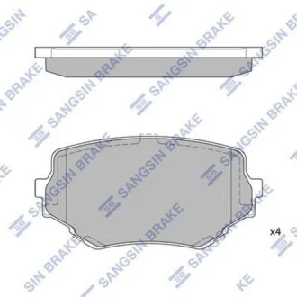 Комплект гальмівних колодок з 4 шт. дисків Hi-Q (SANGSIN) SP1535