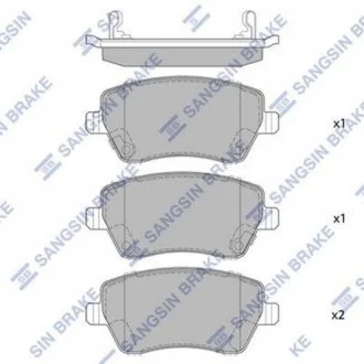 Колодки передні Nissan/Renault Hi-Q (SANGSIN) SP1564