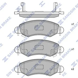 Колодки гальмівні передні Opel Agila (A) (-07), Subaru Justy III (G3X) (-07), Suzuki Ignis II (03-)  HI-Q Hi-Q (SANGSIN) SP1601