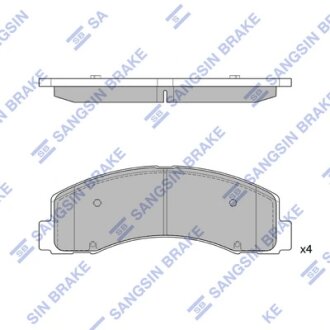 Колодки гальмівні передні Ford F-150 (-18), Expedition (20-), Lincoln Navigator (20-) HI-Q Hi-Q (SANGSIN) SP1624A
