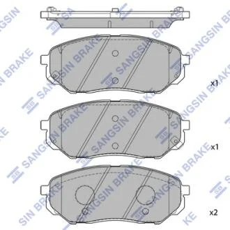 Колодки тормозные передние Sorento (UM) 15- (Hi-Q) Hi-Q (SANGSIN) SP1690
