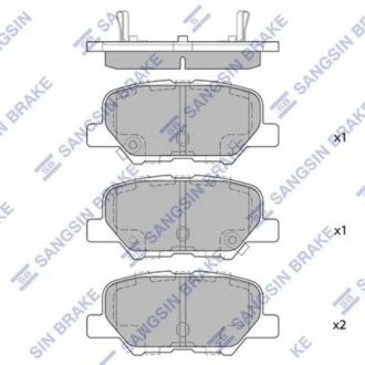 Колодки задие дисковые Mitsubishi Outl GF3W 4605A802 Hi-Q (SANGSIN) SP1731