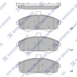 Колодки тормозные передние Hyundai Elantra (02-) Hi-Q (SANGSIN) SP1734