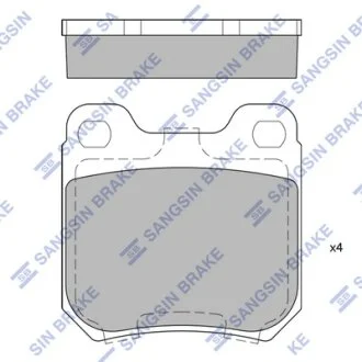 Колодки тормозные задние Opel Omega A, B, Vectra B Hi-Q (SANGSIN) SP1760