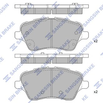 Колодки гальмівні передні Ford B-MAX (12-), Fiesta VI (12-), Ford Ttransit Courier (14-) HI-Q Hi-Q (SANGSIN) SP1811