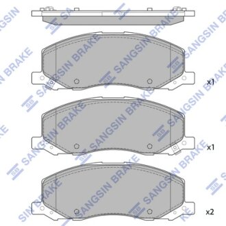 Колодки тормозные передние Opel Insignia (08-), SAAB 9-5(YS3G) (10-) Hi-Q (SANGSIN) SP1819