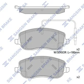 Колодки гальмівні передні Citroen C8 (02-), Fiat Ulysse (06-), Peugeot Expert (224) (02-)  HI-Q Hi-Q (SANGSIN) SP1852