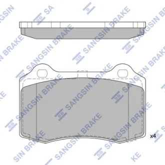 Колодки гальмівні передні Volvo S60 (04-), Peugeot 406 (-06)  HI-Q Hi-Q (SANGSIN) SP1854