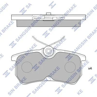 Колодки тормозные задние Ford Fiesta (05-), Focus (-04) Hi-Q (SANGSIN) SP1865 (фото 1)