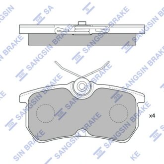 Колодки тормозные задние Ford Fiesta (05-), Focus (-04) Hi-Q (SANGSIN) SP1865
