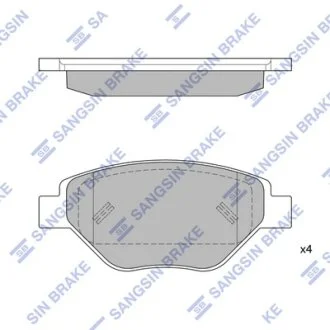 Колодки гальмівні передні Renault Megane II (03-) HI-Q Hi-Q (SANGSIN) SP1872