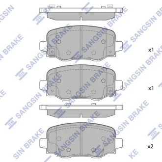 Колодки гальмівні задні Fiat 500X (16-), Jeep Renegade (15-) HI-Q Hi-Q (SANGSIN) SP1917