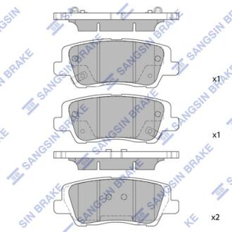 Колодки гальмівні задні CADILLanos CTS SEDAN 14-15 CADILLanos CTS SEDAN 14-15 Hi-Q (SANGSIN) SP1920