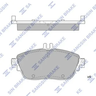Колодки гальмівні передні MB A180 (W176) (12-), B180 (12-), B200 (12-) HI-Q Hi-Q (SANGSIN) SP1966