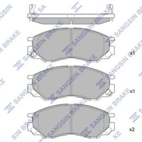 Колодка гальм. MITSUBISHI L200,L300,L400,SPACE GEAR 2.0I-2.5TD 94- передн. (вир-во SangSin) Hi-Q (SANGSIN) SP2011 (фото 1)