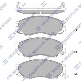 Колодка гальм. MITSUBISHI L200,L300,L400,SPACE GEAR 2.0I-2.5TD 94- передн. (SangSin) Hi-Q (SANGSIN) SP2011