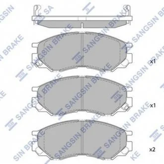 Колодка гальм. MITSUBISHI L200,L300,L400,SPACE GEAR 2.0I-2.5TD 94- передн. (вир-во SangSin) Hi-Q (SANGSIN) SP2011