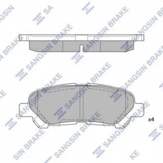 Колодка гальм. TOYOTA HIGHLANDER задн. (вир-во SangSin) Hi-Q (SANGSIN) SP2136