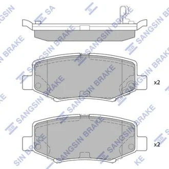 Колодки гальмівні задні Dodge Nitro (07-), Jeep Wrangler (08-) HI-Q Hi-Q (SANGSIN) SP2186