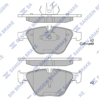 Колодки гальмівні передні BMW 3 (E90) (05-) HI-Q Hi-Q (SANGSIN) SP2210