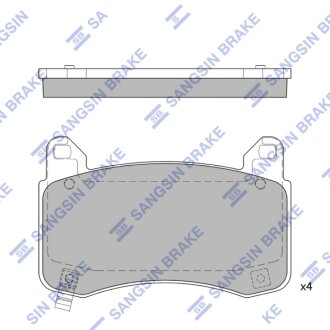 Колодки гальмівні передні Tesla MODEL 3 (17-), MODEL Y (20-) HI-Q Hi-Q (SANGSIN) SP2988