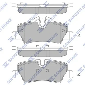 Колодки гальмівні задні (дискові) Mini Cooper (15-) HI-Q Hi-Q (SANGSIN) SP4004