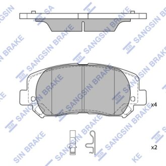 Колодки гальмівні передні Chrysler 200 (15-), Jeep Cherokee (21-) HI-Q Hi-Q (SANGSIN) SP4020