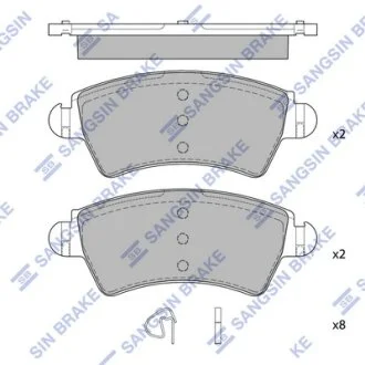 Колодки гальмівні передні Peugeot 206 (05-)  HI-Q Hi-Q (SANGSIN) SP4035
