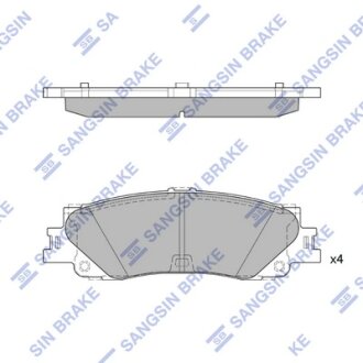 Колодки гальмівні дискові (комплект 4 шт) Hi-Q (SANGSIN) SP4039